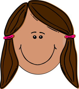 264x297 Brunette Teenager Clip Art