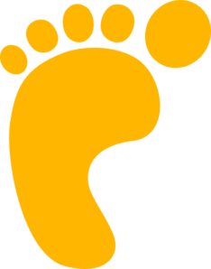 234x298 Gold Footprint Clip Art