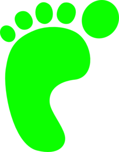 234x298 Green Footprint Clip Art