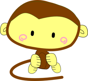298x276 Brown Monkey Clip Art