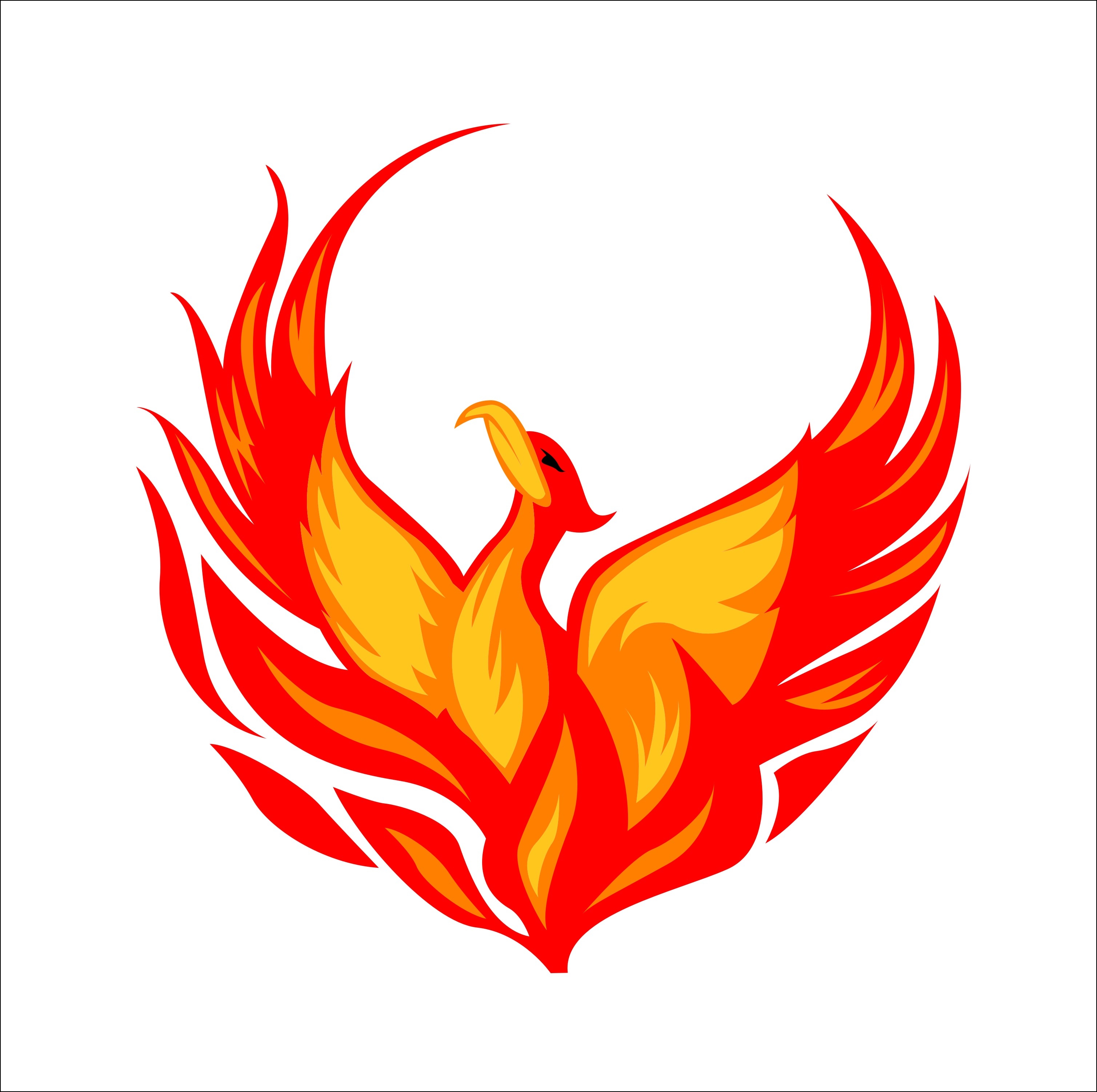 3017x3004 Awesome Phoenix Clipart Gallery