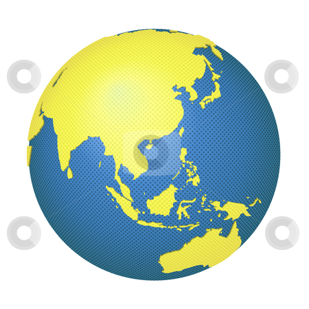 450x450 Globe With Asia And Australia Stock Vector