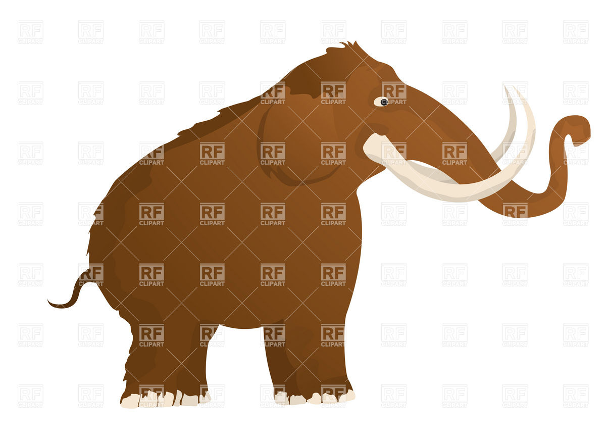 1200x873 Woolly Cartoon Mammoth Royalty Free Vector Clip Art Image