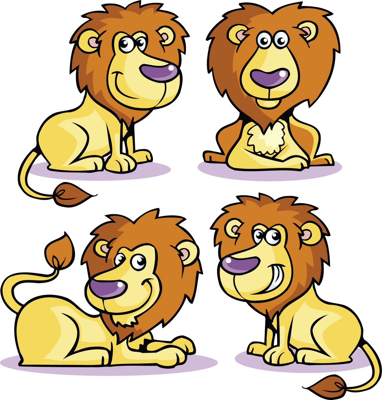 1337x1400 Cute Cartoon Animals, Lion 01 Vector Eps Free Download, Logo