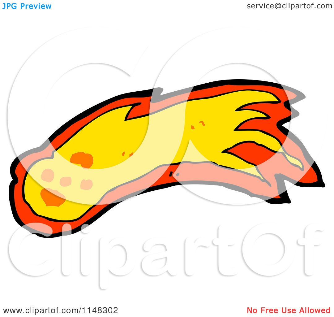 1080x1024 Cartoon Of A Shooting Fireball Or Asteroid