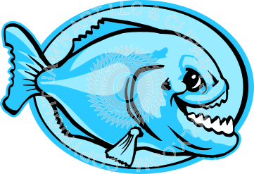 361x247 Clip Art Of Piranha Fish In Color