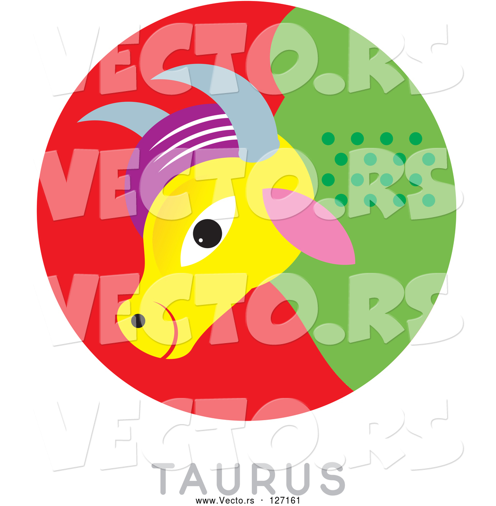 1024x1044 Vector Of A Colorful Taurus Astrology Sign By Venki Art