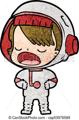 311x470 Cartoon Talking Astronaut Vector