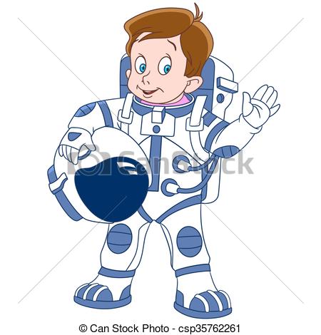 450x470 Cute Cartoon Boy Astronaut. Cute And Happy Cartoon Boy Clip Art