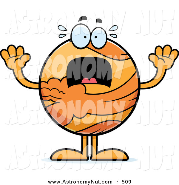 600x620 Clipart Of A Stressed, Tan And Brown Planet Venus By Cory Thoman