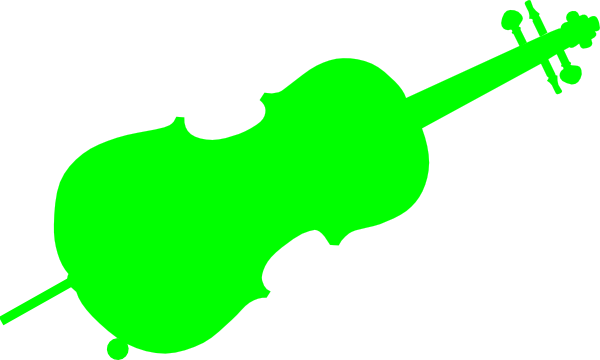 600x360 Green Cello Silhouette Clip Art