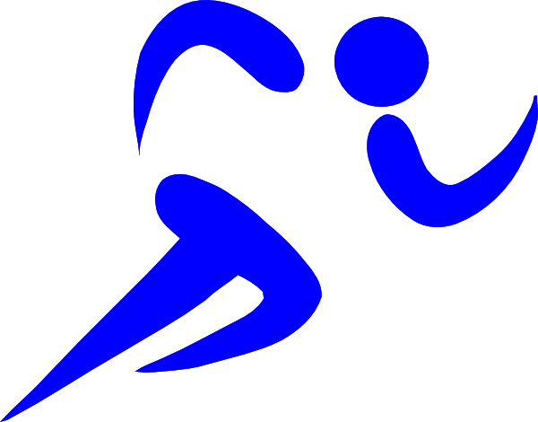 600x470 Blue Athlete Clip Art