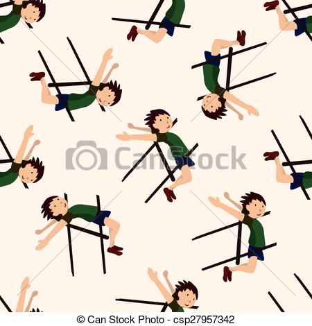 450x470 Sport High Jump Athlete Flat Icon Elements Background,eps10 Eps