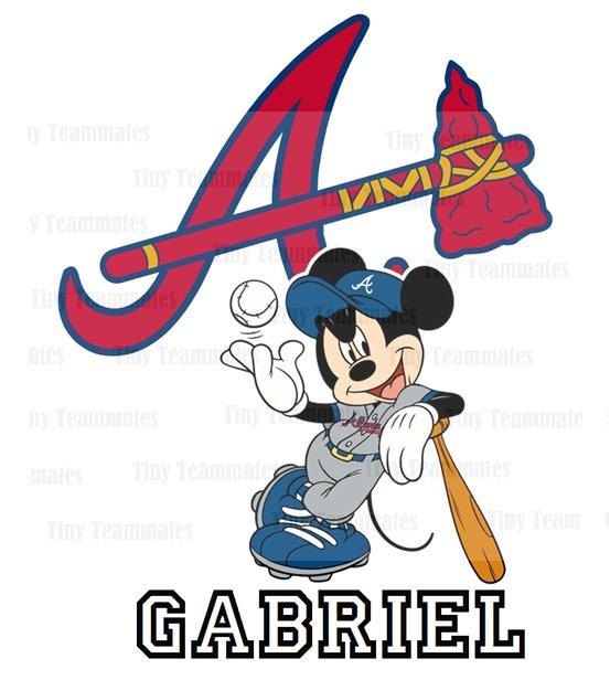 553x616 Mickey Inspired Atlanta Braves Baseball Digital By Tinyteammates