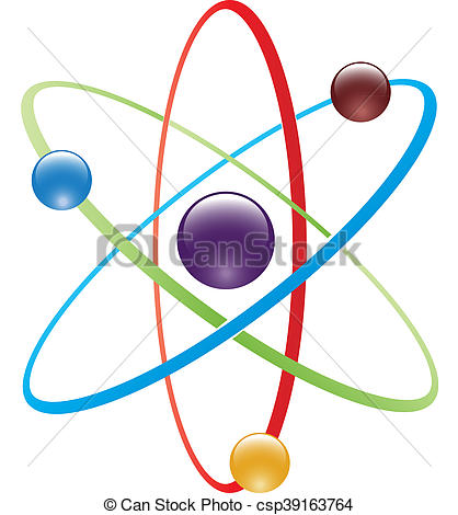 418x470 Atom Symbol Stock Illustration
