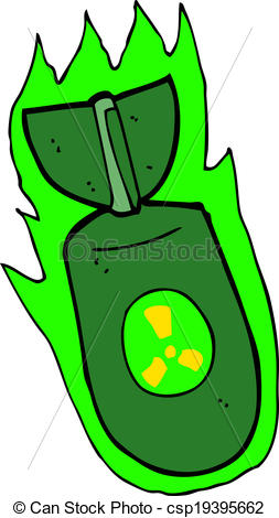 253x470 Cartoon Atom Bomb Clip Art Vector