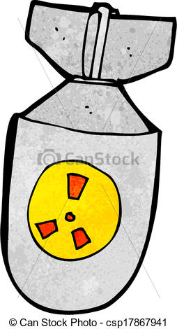 254x470 Cartoon Atom Bomb Eps Vector