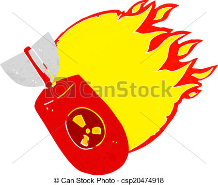 450x382 Cartoon Atom Bomb Vector Clip Art