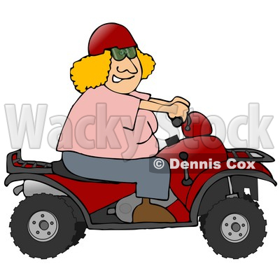 400x400 Clipart Illustration Ofndventurous Blond White Woman Wearing