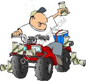300x282 Clipart Of Drunk Atv Rider