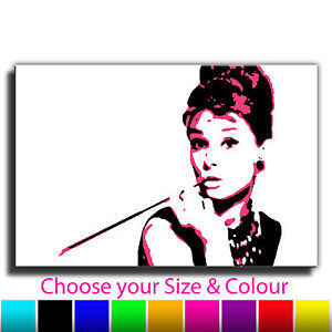 300x300 Audrey Hepburn Banksy Single Canvas Wall Art Picture Print