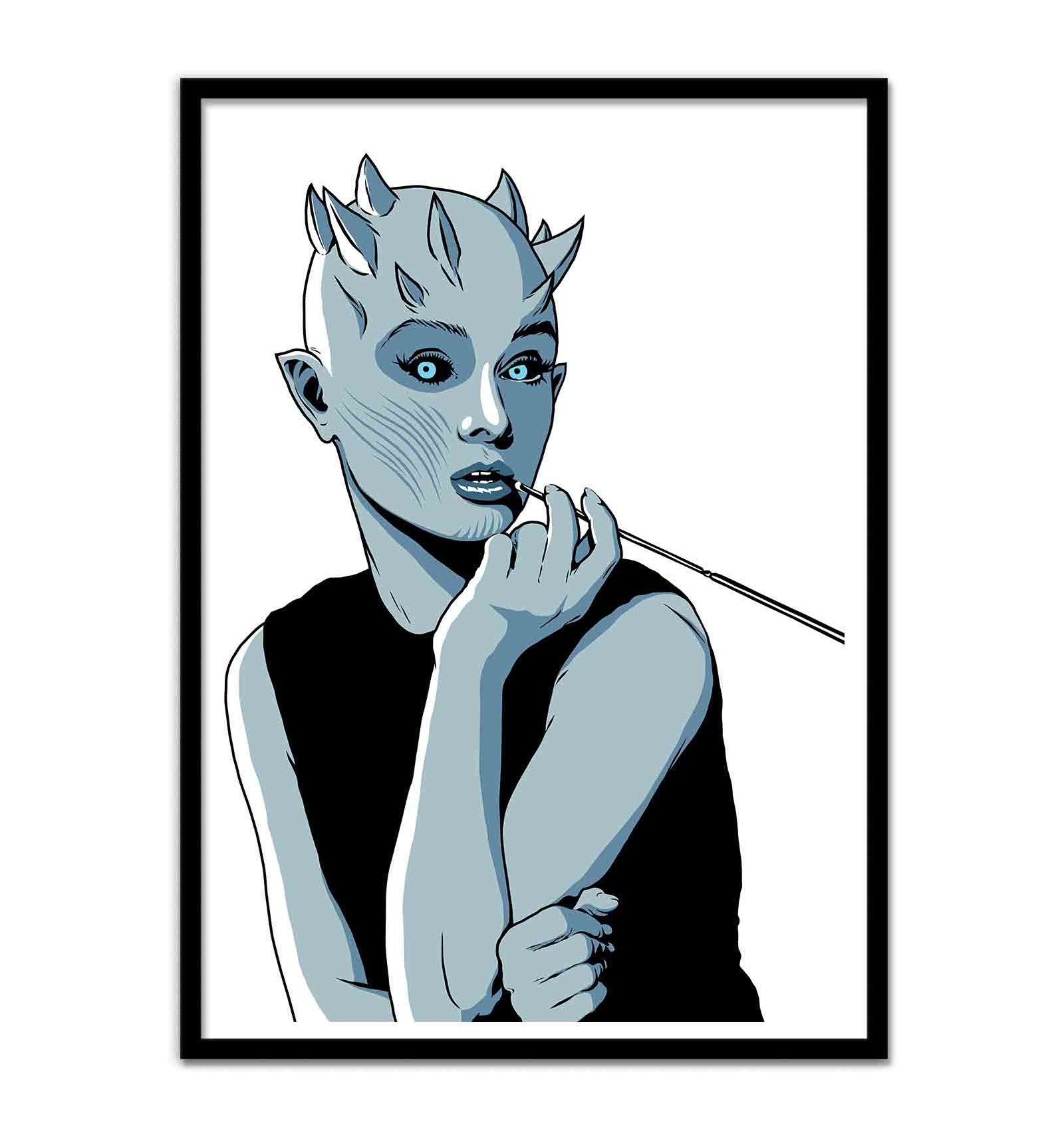 1600x1710 Illustration Art Poster, Frame And Print Of Audrey Hepburn Mash Up