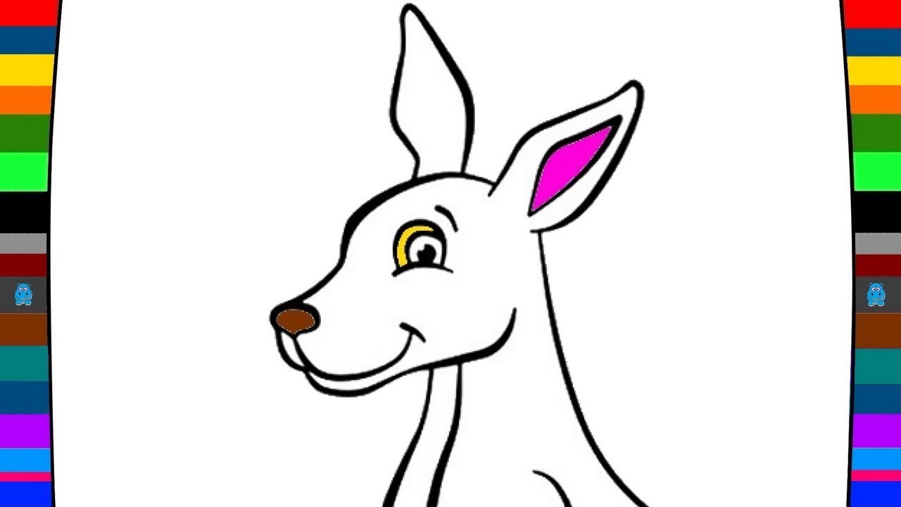 1280x720 Animal Coloring Pages How To Draw A Kangaroo Learn Animals