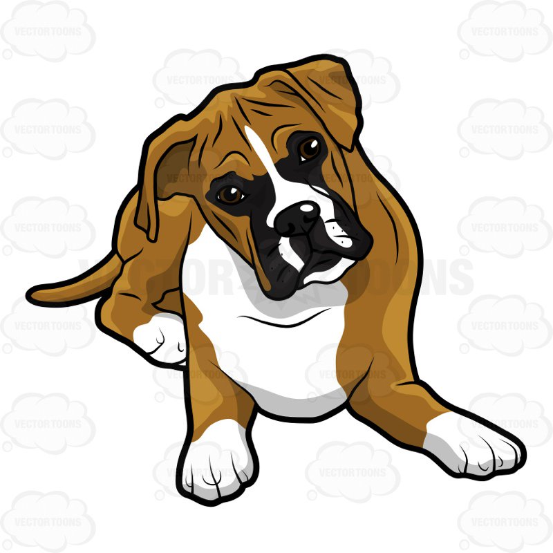 800x800 Boxer Dog Clipart Group