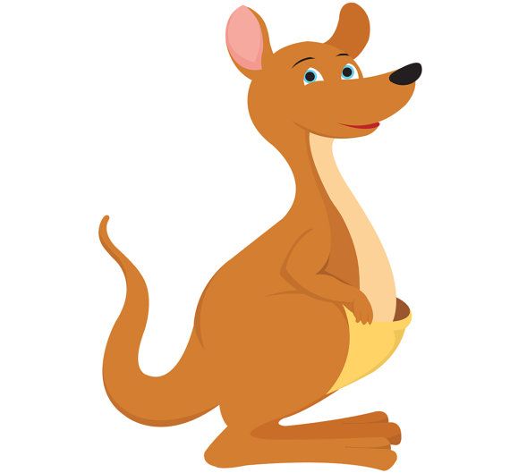 570x529 Kangaroo Clipart Australian Creatures Animal Illustrations