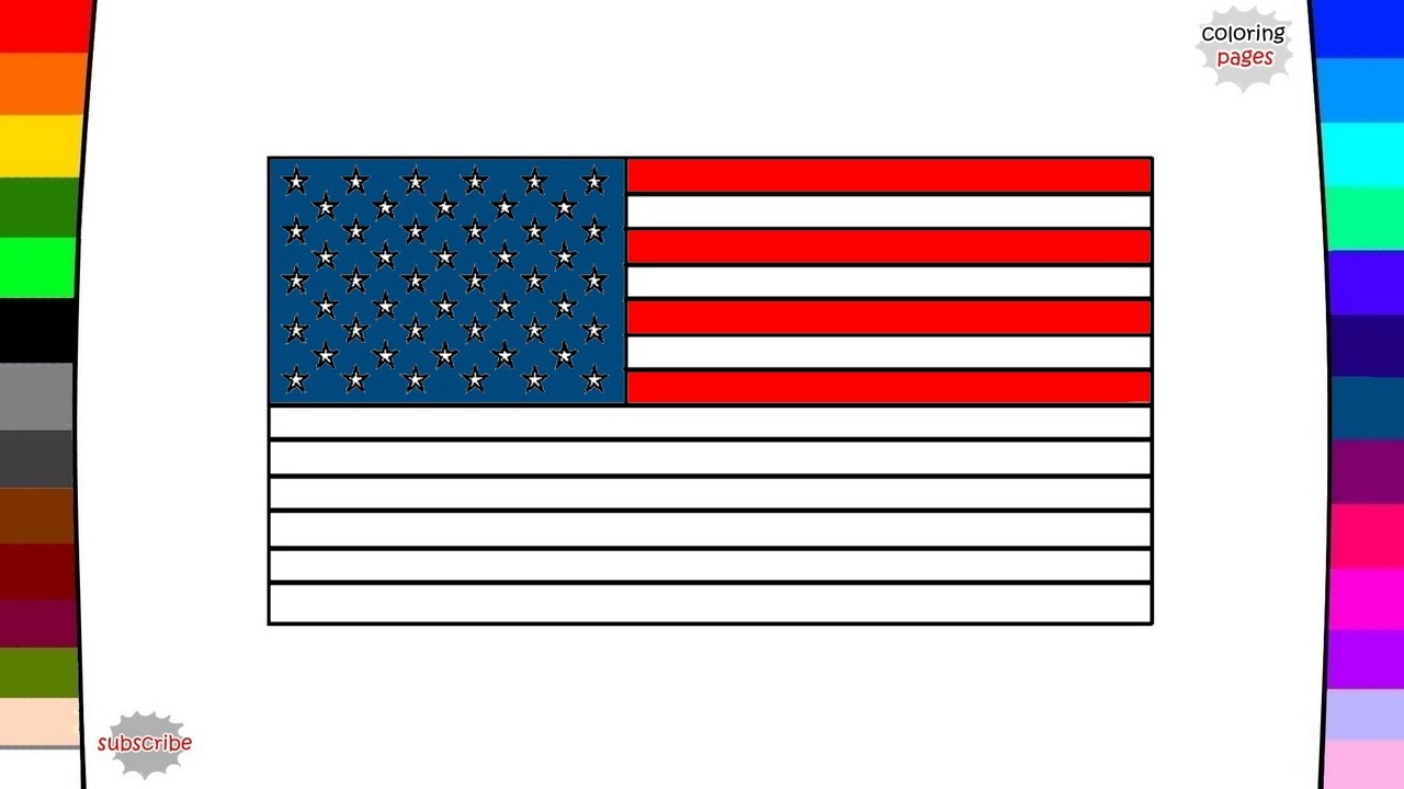 1280x720 Flags Of North America Countries Flag Coloring Pages