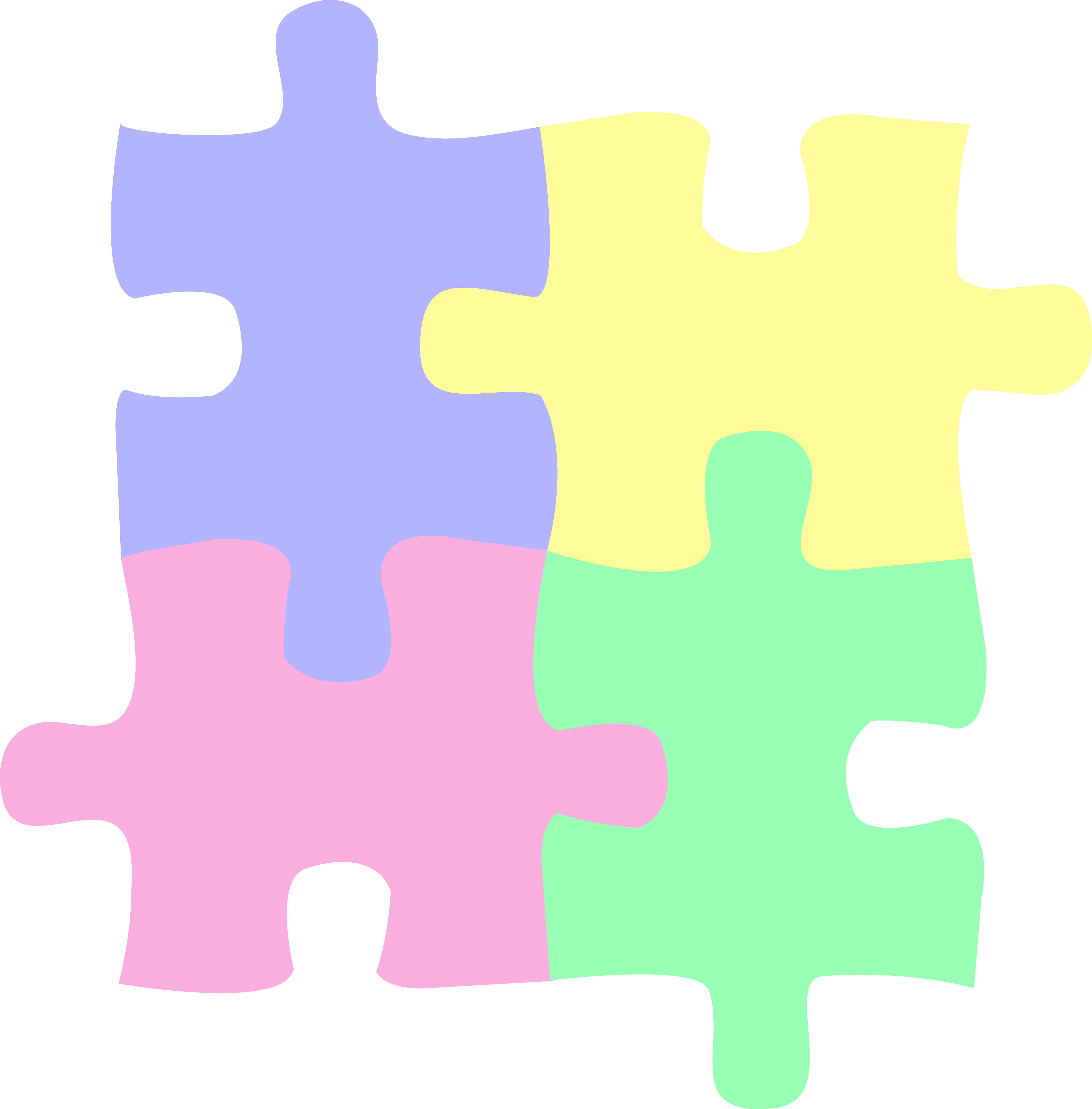 5617x5703 Logo Children Or Autism Puzzle Pastel Clip Art