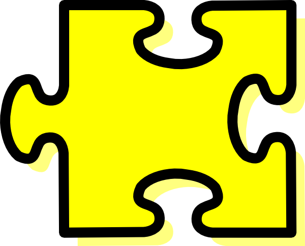 600x484 Yellow Puzzle Piece Clip Art