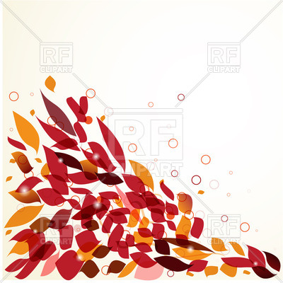 400x400 Corner Of Colorful Autumn Leaves Royalty Free Vector Clip Art