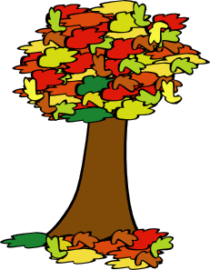 231x297 Fall Coloured Tree Clip Art