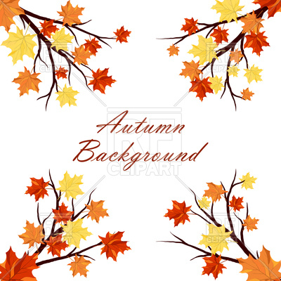 400x400 Maple Autumn Background Royalty Free Vector Clip Art Image