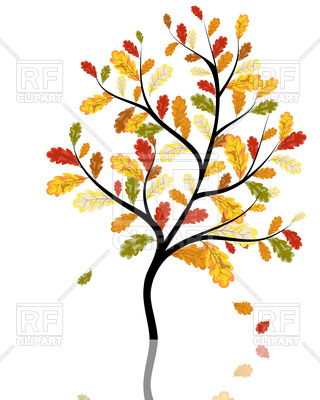 320x400 Autumn Tree Royalty Free Vector Clip Art Image