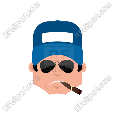 400x400 Plumber Serious Emotion Avatar Royalty Free Vector Clip Art Image