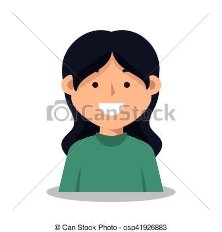 450x470 Woman Female Avatar Character Vector Illustration Design Vector