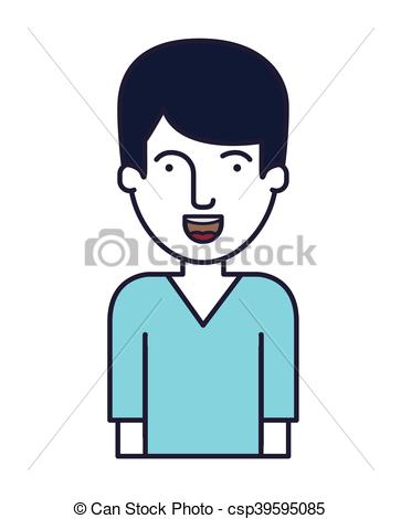 363x470 Young Man Avatar Isolated Icon Vector Illustration Design Vector