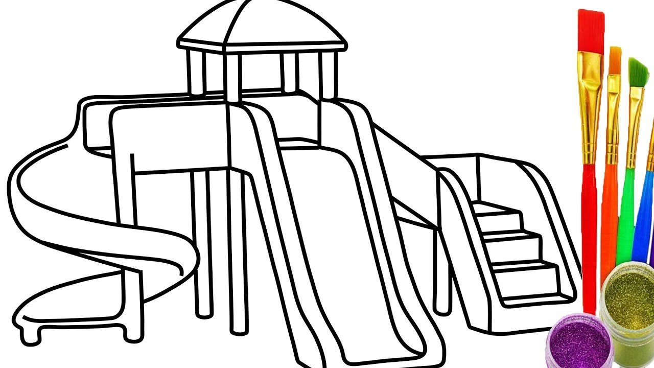 1280x720 Playground Coloring Pages Ag153 Me