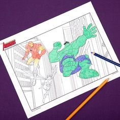 236x236 Six Members Of Avengers Coloring Page