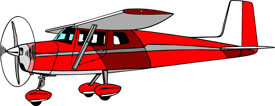 958x372 Illustration Of A Red Cessna Airplane Free Stock Photo Clip