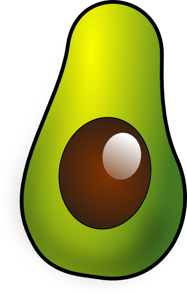 378x595 Avocado Half Clip Art
