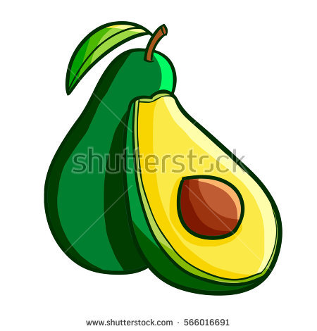 450x470 Avocado Clipart Funny