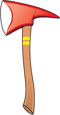 206x396 Fireman With Axe Clipart