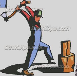 304x300 Man With Axe Clipart