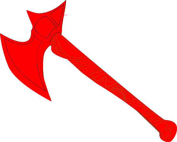 600x482 Red Battle Axe Clip Art