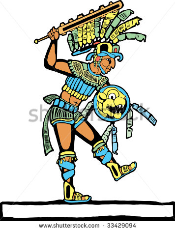 356x470 Aztec Warrior Clipart Mayan Temple