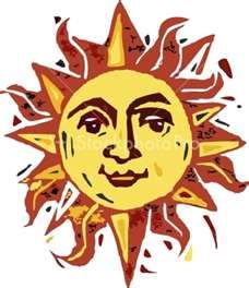 228x264 Aztec Sun Clipart