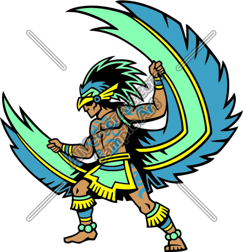 484x500 Aztec01v4clr Clipart And Vectorart Sports Mascots